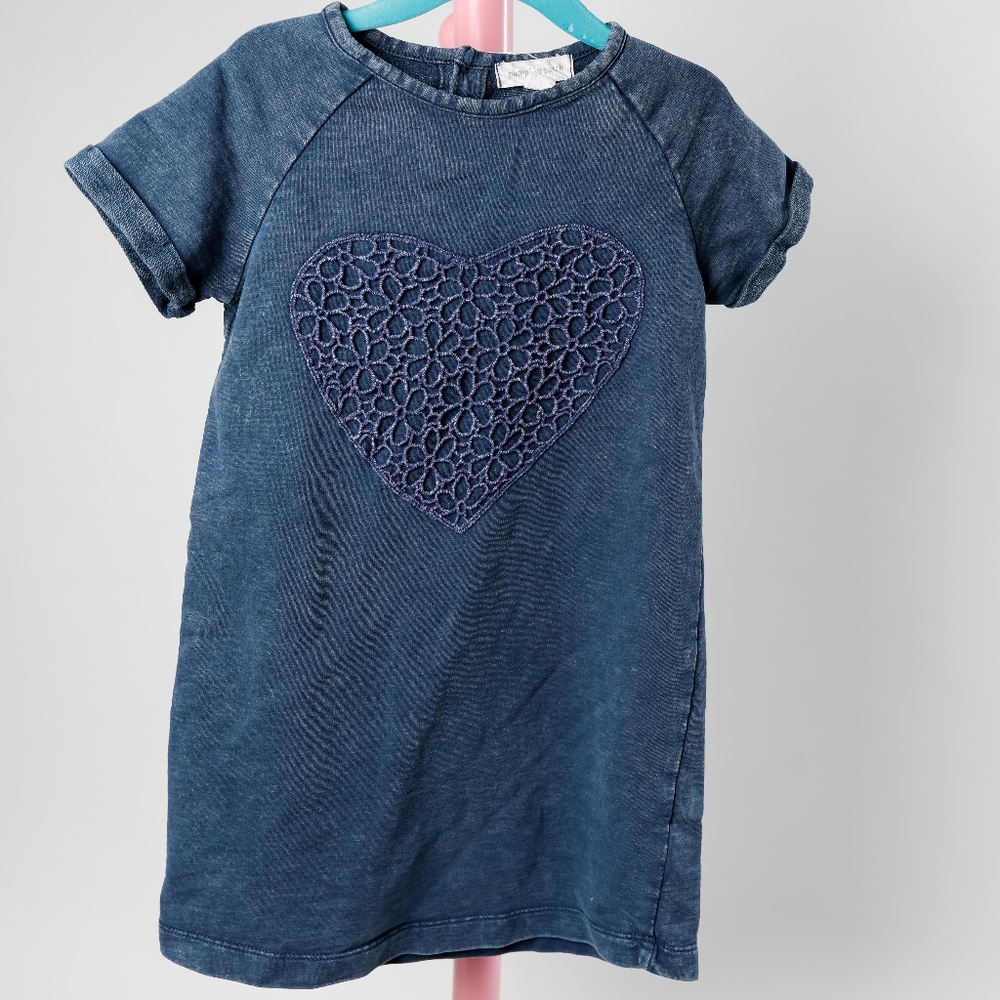 Girls stretch denim dress size 6